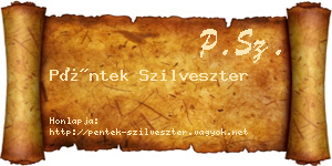 Péntek Szilveszter névjegykártya